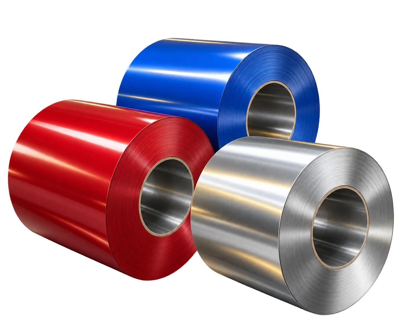 Illustrative rendering of color coated coils
